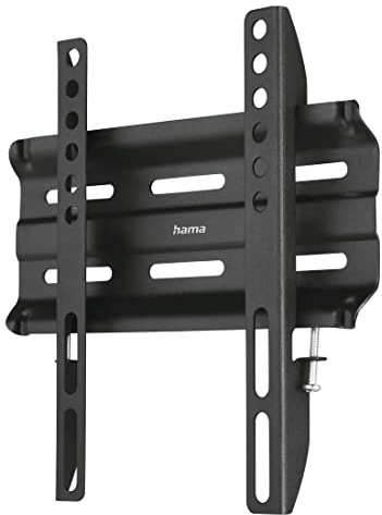 Hama | Soporte de Pared Fijo para Pantalla Plana de 19 a 48 (Soporte TV para televisores de hasta 25kg, VESA 200x200), Negro