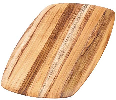 TeakHaus Elegant Schneidebrett Holz L | 41 x 28 x 1,5 cm | Nachhaltiges FSC-zertifiziertes Teakholz Brotzeitbrett Holz | Minimalistisches Holzbrett Küche für Frühstück und mehr