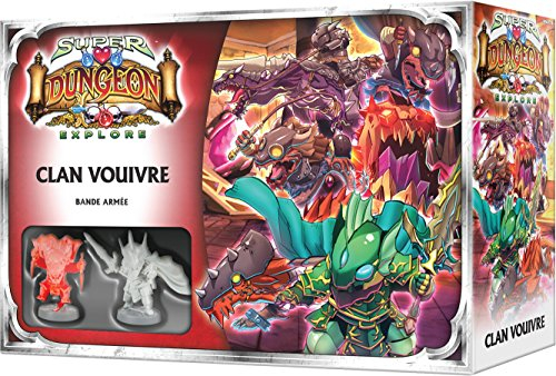 Asmodee Super Dungeon Explore - Clan Vouivre (Armee Bande) Gesellschaftsspiel - Strategiespiel - Spielfiguren-Set