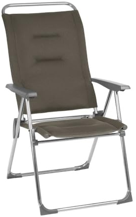 Lafuma Mobilier kompakt hopfällbar stol för resor, Alu CHAM, Air Comfort, taupe, LFM2771-6899