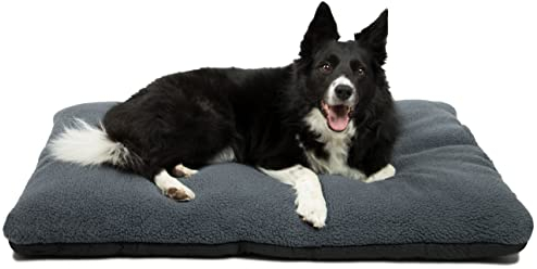 ZOLLNER extra weiches Hundebett für große Hunde - waschbar bis 30°C - Antirutschnoppen - ca. 67x90 cm - grau