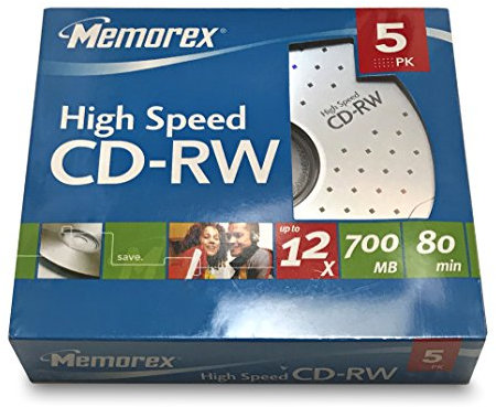 CDRW 80 5PK Slim PDQ 4X 12X