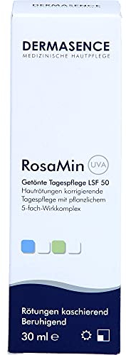 DERMASENCE RosaMin Tinted Day Cream SPF 50 da 30 ml, Crema colorata viso con protezione solare, Crema idratante viso con pigmenti colorati, Crema viso giorno per couperose e rosacea