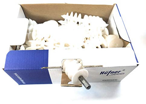 Kunststoffdübel Dämmstoffplattendübel TURBO-FIX 27 x 52 mm | 50 Stück | für Befestigungen auf Hartschaumplatten, selbst-bohrend, Aufnahme: T 40 | Setzwerkzeug inklusive | Hüfner Made in Germany