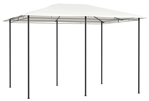 vidaXL Belvédère Tonnelle de Terrasse Chapiteau de Jardin Pavillon de Patio Tente de Réception d'Extérieur 3x4x2,6 m Crème 160 g/m²