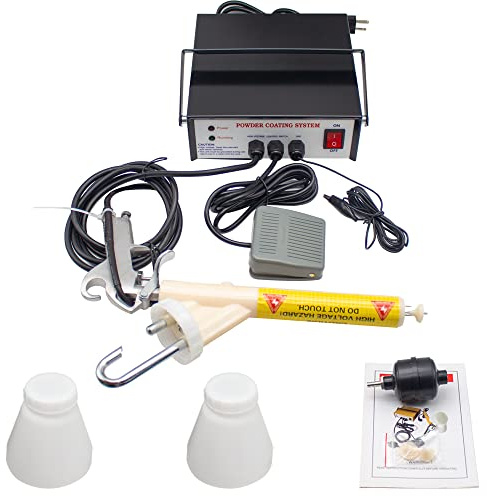 Toplionace Sistema Portátil de Recubrimiento en Polvo AC 220V, Máquina de Pulverización Electrostática de Capa de Pistola de Pintura Ajustable de 5 Etapas