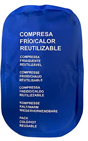 Bolsa de Gel Frio Calor Multiuso, Compresas Frío Calor Reutilizables para Dolores y Lesiones, Apto para Microondas y Nevera, 19x30cm
