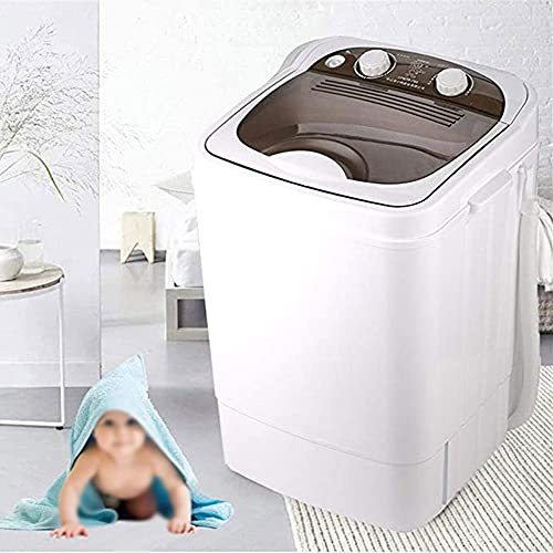 Portable Washing Machine 220V 7KG Total Capacity Single Tub Wash And Spin Dehydration U~V Deep Cleaning Compact,Blue, Brown, Silver,Blue,Brown