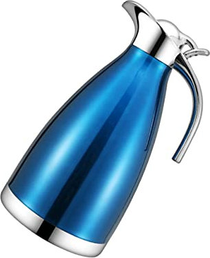 UPKOCH Bouteille Eau Inox Bleu Isolation Simple Anti-fuite Design Capacité Élevée Pour Maison Bureau Voyage