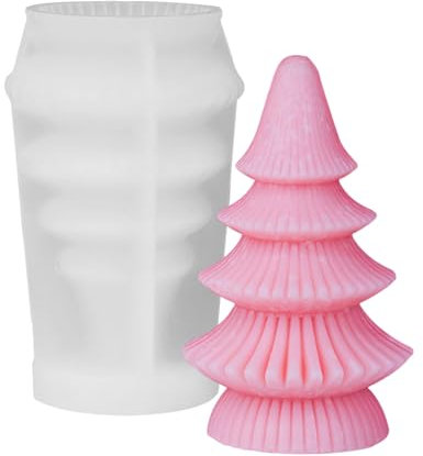 Weihnachtsbaum-Silikonform, 3D-Kerzengießformen für handgemachte Kerzenherstellung, Für DIY-Aromatherapie-Wachskerzen, Seifen, Tonhandwerk, Heim- und Partydekoration. Für mehrfache Verwendung (Turm)