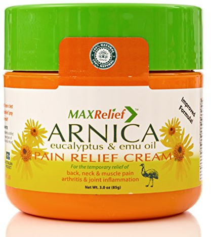 MaxRelief Arnica Montana Pain Cream - Advanced Formula for Deep Relief - Soothe Knee, Joint & Muscle Pain - Reduce Swelling, Joint Inflammation Fibromyalgia & Plantar Fasciitis Relief - Emu Oil 3.5 oz