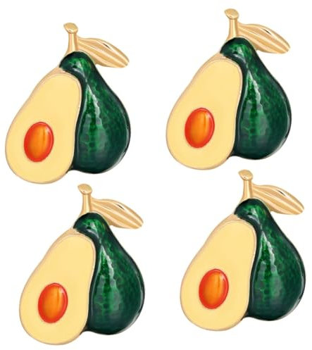 Holibanna 4 Stück Avocado-Brosche Modeschmuck Jubiläumsgeschenke für sie Avocado-Geschenke für Avocado-Liebhaber Avocado-Geschenke für Mädchen Temperament Kragennadel Stift schmücken