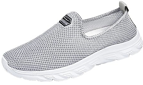 Scarpe sportive da uomo senza lacci, scarpe per il tempo libero, slip on a maglia, traspiranti, per il fitness, scarpe da ginnastica leggere, comode da corsa su strada da uomo