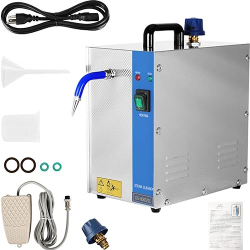 PixCy Nettoyeur à Vapeur pour Bijoux 2L 1300W/4L 2200W Nettoyeur de Pierres précieuses en Acier Inoxydable Nettoyeur de Bijoux à Vapeur électrique,4L