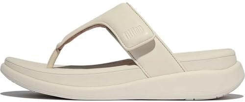 Fitflop Sandali da donna F-mode Go regolabili con punta piatta, Beige, 39 EU
