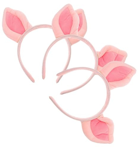 HOMOCONO Tier-stirnband-set: 3-teiliges Haarband Mit Schweineohren Für Erwachsene Party-stirnband Fotoautomaten-requisiten