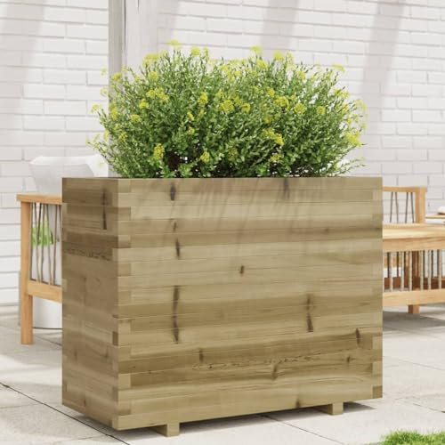 JUDYY Pflanzkübel 90x40x72,5 cm Kiefernholz Imprägniert, Blumentopf Gross, Blumenkasten Balkon, übertopf, Pflanzkasten, Flowerpot, Kräuterbeet Für Die Küche, Vertikalbeet - 3282598