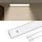 HOTUT Luz de Armario con Sensor Movimiento, LED Cocina Bajo Mueble con 3 Modos, USB Recargable Lampara LED Con 1Tiras Magnéticas, para Gabinete, Pasillo, Escalera, Sótano - Blanco