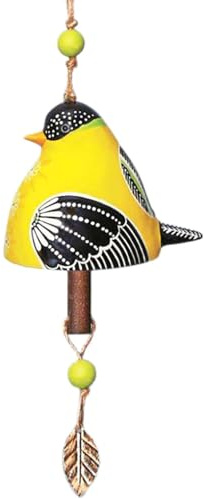 DRFGHK Windspiel, Vogelglocke, klare Vogelglocke, Windspiel, Geschenke für Frauen, Geburtstag, einzigartig, Keramik, hängende Äolische Vögel, Liedglocken, Windspiel für Garten, Ornamente, Outdoor