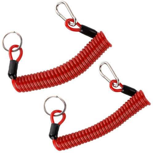 PEUTIER 2 Cables de Seguridad para Remolque, Cables de Seguridad para Autocaravanas Cables de Freno de Emergencia para Autocaravanas Cables en Espiral para Conexión de Emergencia Remolques