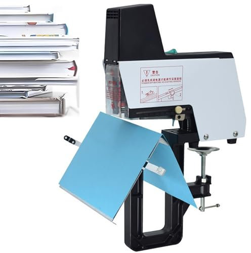 McbeAn Elektrischer Hefter, Automatischer Schnellhefter, 9 Einstellbare Bindedrücke, 2 Steuermethoden, Hohe Effizienz, Für Berichte, Dokumente, Papiere, Handbücher