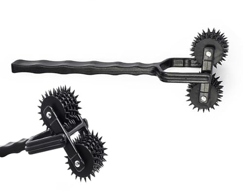 Rouleau à Picots Double 5 Rangées – Stimulateur Nerveux Corps – Accessoire BDSM Sensations Intenses, Massage Érotique & Slave Teasing pour Couples