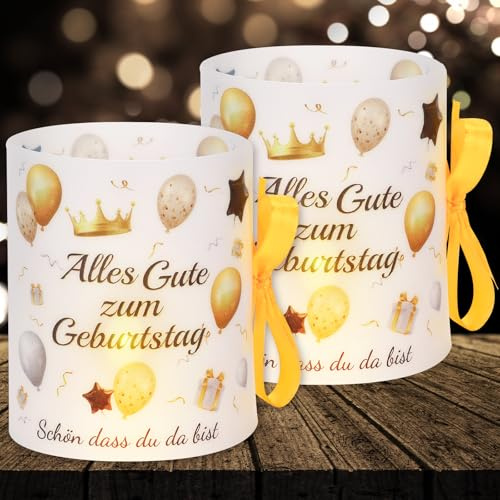 16 Windlichter Tischdeko Deko Geburtstag Mann Frau Geburtstag Tischdeko für Partys, Taufen, Kommunionen, Konfirmationen, Bar/Bat Mitzvahs Teelicht oder Kerze Deko (mit farbigen Seilen)