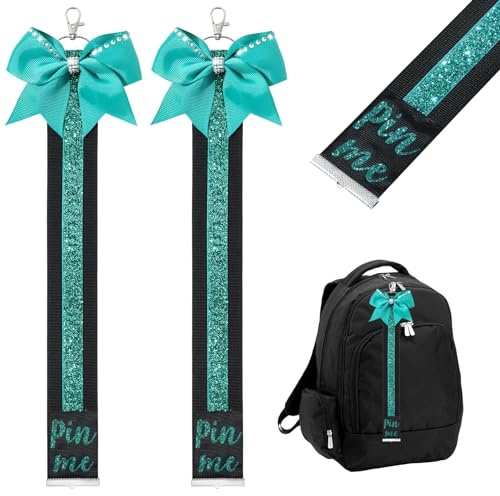 TELAIN Cheerleader Schlüsselanhänger Set Mit Glitzerband Und Nylonriemen, 2 Stück Cheer PIN ME Bänder, Geschenk Für Cheerleader Für Wettkämpfe Und Team Events