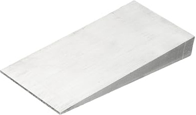 PATIKIL Metal Wedge, 6.3x3.2x0.8 Inch Carbon Steel Wedge Shims Triangle Flange Beveled Washers Strong Durable for Pipe Fitting Welding Tool Factory Lathe Machine Tool, Silver Tone