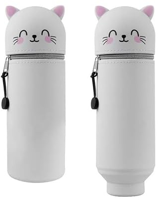 KKTONGXI Kawaii Federmäppchen, mäppchen, 2-in-1 Weiche Silikontasche Stand Up Federmäppchen, Tier Stifthalter, Stifte Mäppchen, Stifthalter Bleistifttasche Mädchen Junge