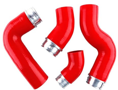 manguera de intercooler Kit de mangueras de silicona para turbocompresor, intercooler, compatible con VW, Golf GTI MK5 y Audi A3 8P 2.0TFSI. Manguito Turbo(Red)