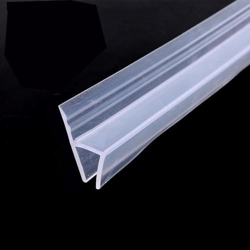 200cm H Shape Duschtürdichtung,Duschkabinen Dichtung,Gummi Ersatzdichtung Wasserabweiser Dusche für 6/8/10/12 mm Glasdicke (H-6MM)
