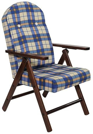 MA MAISON Poltrona Relax Imbottita 4 Posizioni 147x65x16 cm - Regolabile, Reclinabile, Poggioli, Tessuto, Soggiorno, Riposo, Casa, Esterno, Veranda - Struttura in Legno di Faggio