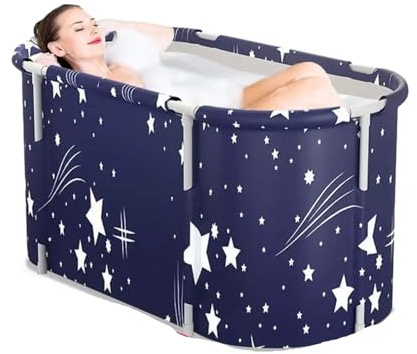Tragbare Klappbadewanne for Erwachsene, große Kunststoffbadewanne, Badeeimer, isolierte Badebadewanne, faltbare Badewanne FüR Erwachsene Und Kinder