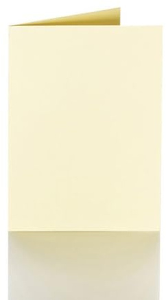 Paper24 75 Faltkarten 120 x 170 mm, 240 g/m² (für B6 Briefumschläge) in Zartgelb