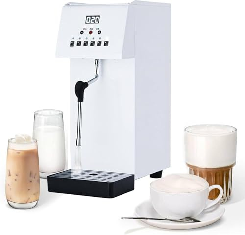 Montalatte, commerciale, macchina per montare il latte da 6 l, vapore commerciale da 2500 W, macchina per schiumare il caffè elettrica automatica per caffè, bubble tea, tè al latte