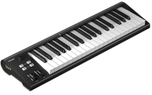 Icon Pro Audio Artist 37 USB MIDI keyboard controller with 37 velocity-sensitive keys for studio and live use | Velocity-Sensitive 37-Key MIDI Keyboard Controller with Touch Sliders for DAW