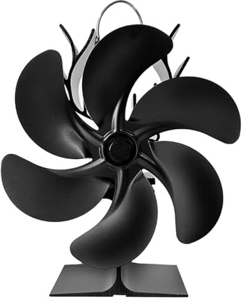 Ventilatore da forno a 6 pale, camino, legna e camino silenzioso, distribuzione efficiente, alimentato per la combustione del legno