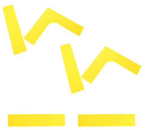iplusmile Kit de Marquage de Terrain pour Pickleball et Tennis, Ensemble de Marqueurs Jaunes en TPR Solide et Sécurisés, pour Compétitions en Extérieur