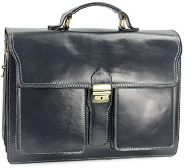 Belli Design Bag B italienische Leder Businesstasche Arbeitstasche Messenger Aktentasche Lehrertasche Laptoptasche unisex - 40x30x14 cm (B x H x T)
