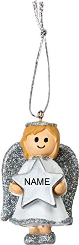 Mignon Argent Fille Ange Décoration d'arbre Ornement Boule de Noël avec une étoile vierge