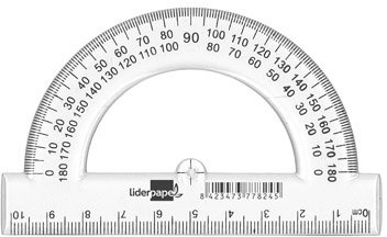 Semicirculo liderpapel 10 cm plastico