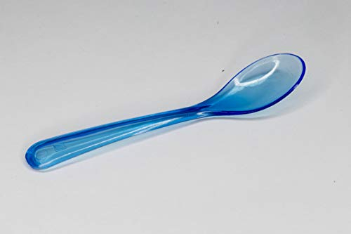 Kimmel Eierlöffel Babylöffel Dessertlöffel (6 Stück) Mehrweg, Kunststoff, Blau-transparent, 21-000-3315-1