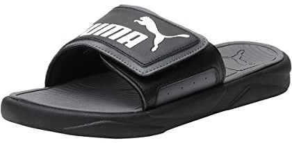 PUMA Unisex Royalcat Comfort Flip-Flops, Puma Black Castlerock Puma White, 43 EU