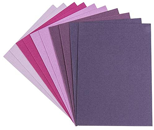 Ideen mit Herz Grußkarten-Set | 10 farbige Karten & 10 weiße Umschläge | Leinen-Optik | bunt | neutral | ideal für liebe Glückwünsche zum Geburtstag, Hochzeit (Beerentöne, Din B6 | 16,5 x 11,5 cm)