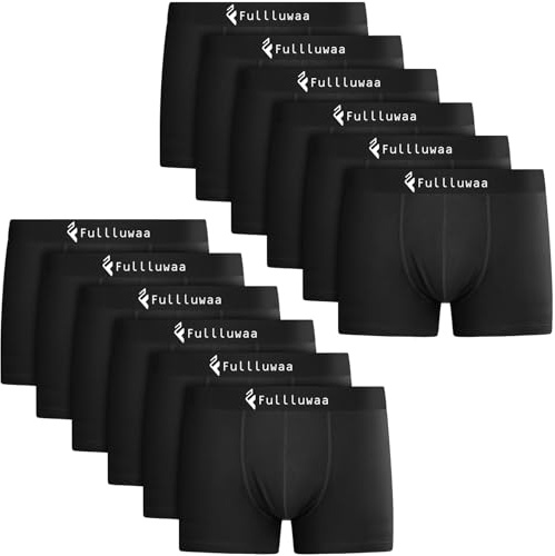 Fullluwaa Boxershorts för män, 10/12-pack retroshorts, bomullsunderkläder för män, mjuk och idealisk passform (utan skrapande lapp), 3XL