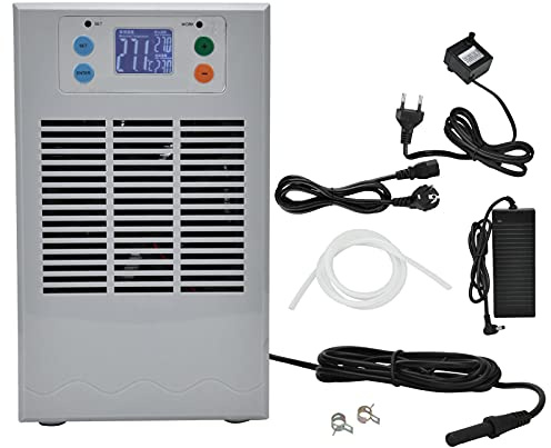 Elektronischer Wasserkühler, Aquarium Digitale Kühlheizmaschine, Aquarium Wasserkühler Aquarium Kühlsystem(EU Plug)