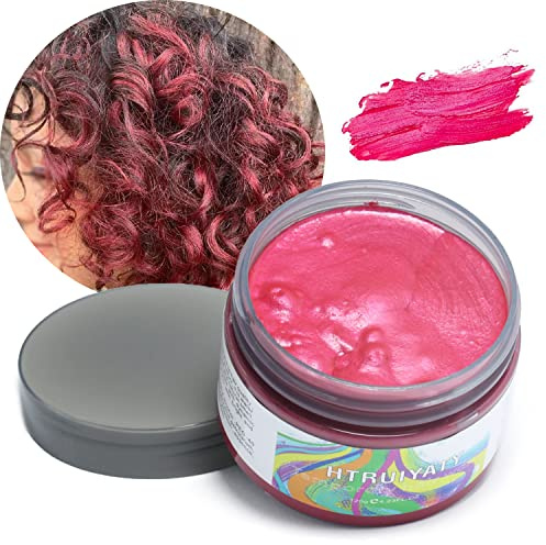 Rosenrot Temporäre Haarfarbe Wachs Auswaschbar Frisuren Haarfarbe Bunt Für Männer Frauen Halloween Cosplay Haarwachs