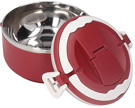 Fiambrera térmica, Fiambrera cuadrada aislada de acero inoxidable, Fiambrera térmica portátil para fiambrera para la oficina de la escuela(rojo)