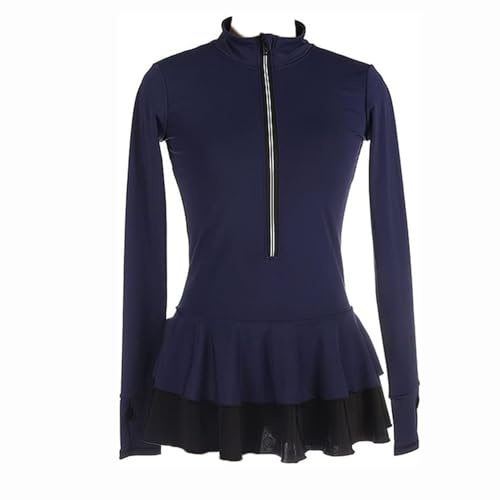 LIUHUO Veste de patinage artistique pour filles et adolescentes - Hauts noirs pour femmes